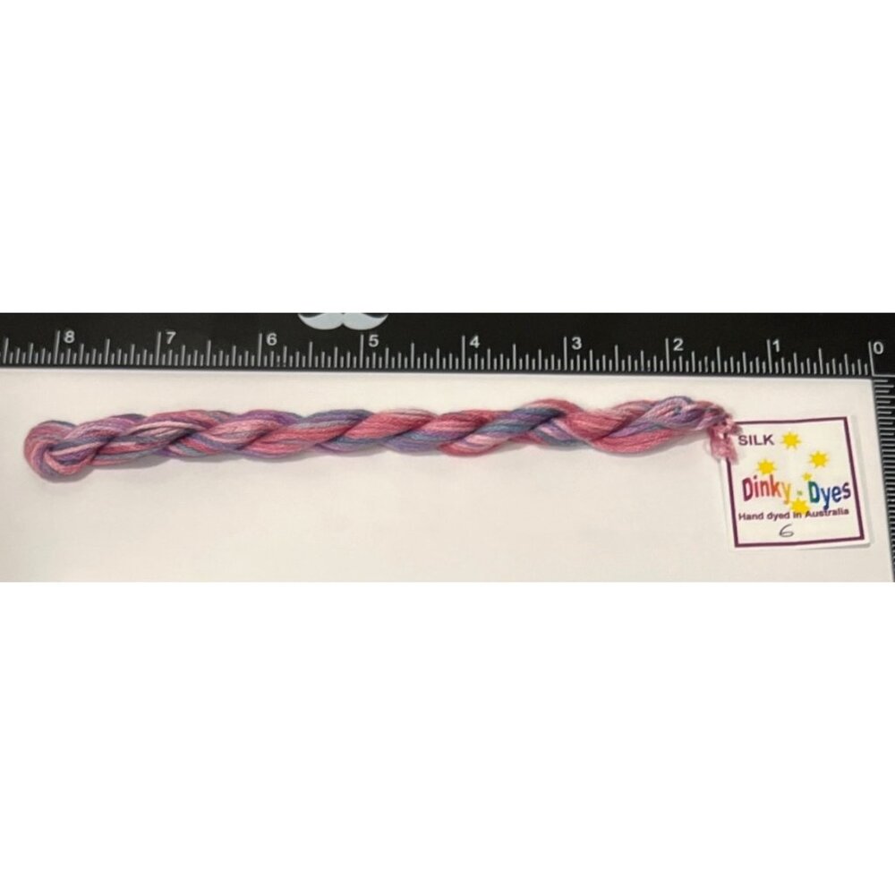 Dinky Dyes #06 Tutti Fruiti 100% Silk Embroidery Thread 8 Mtrs Cross Stitch